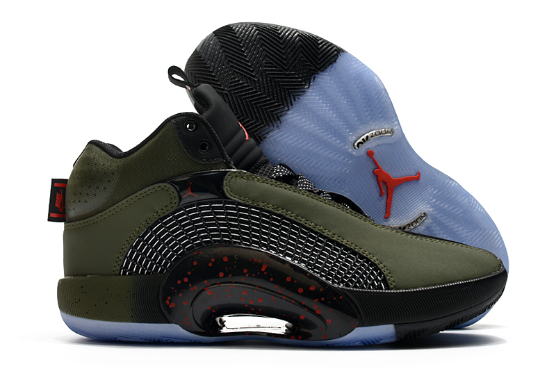 Air Jordan 35 Army Green Black - Click Image to Close